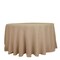 108" Natural Round Faux Burlap Tablecloth Wedding Table Party Decorations
